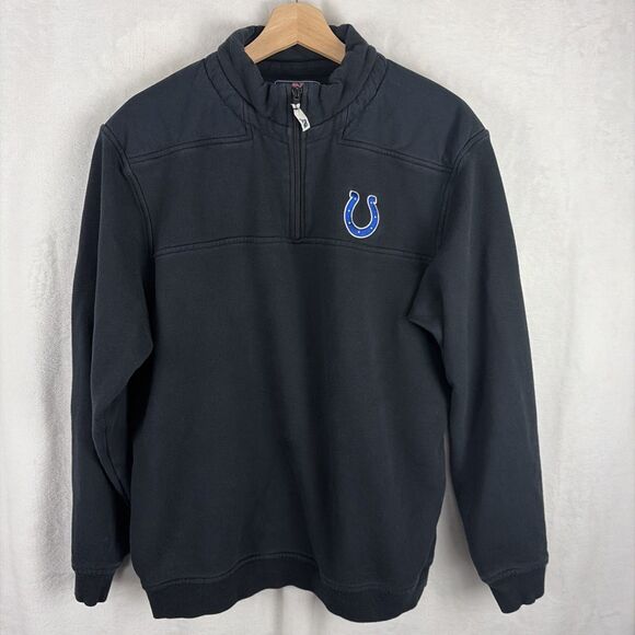 Vineyard Vines Indianapolis Colts 1/4 Zip Shep Pullover Sweatshirt Mens Sz Large - Picture 1 of 6